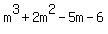 m%5E3%2B2m%5E2-5m-6