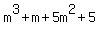 m%5E3%2Bm%2B5m%5E2%2B5