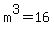 m%5E3+=+16
