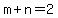 m+%2B+n+=+2