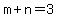 m+%2B+n+=+3