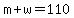 m+%2B+w=110