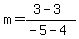 m+=+%283+-+3%29%2F%28-5+-+4%29
