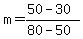 m+=+%2850-30%29%2F%2880-50%29