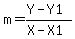 m+=+%28Y+-+Y1%29%2F%28X+-+X1%29