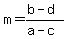 m+=+%28b+-+d%29+%2F+%28a+-+c%29