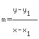 m+=+%28y+-+y%5B1%5D%29+%2F+%28x+-+x%5B1%5D%29