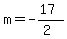 m+=+-%2817%29%2F%282%29