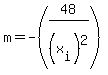 m+=+-+%2848%2F%28x%5Bi%5D%29%5E2%29