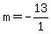 m+=+-13%2F1