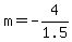 m+=+-4%2F1.5