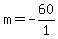 m+=+-60%2F1