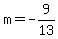 m+=+-9%2F13