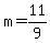m+=+11%2F9