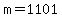 m+=+1101