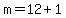 m+=+12+%2B+1