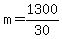 m+=+1300%2F30