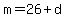 m+=+26+%2B+d