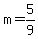 m+=+5%2F9