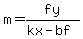 m+=+fy%2F%28kx+-+bf%29
