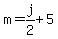 m+=+j%2F2+%2B+5