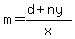 m++=+%28d%2Bny%29%2Fx