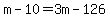 m-10=3m-126
