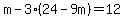 m-3%2824-9m%29=12