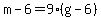 m-6=9%28g-6%29