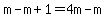 m-m%2B1=4m-m