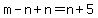 m-n%2Bn=n%2B5