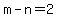 m-n=2