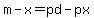 m-x=pd-px