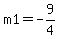m1=-9%2F4