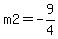 m2+=+-+9%2F4