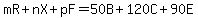mR%2BnX%2BpF=50B%2B120C%2B90E