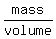mass%2Fvolume