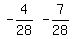 matrix%281%2C2%2C+-+4%2F28%2C+-+7%2F28%29