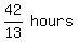 matrix%281%2C2%2C+42%2F13%2C+hours%29