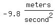 matrix%281%2C2%2C-9.8%2Cmeters%2Fsecond%5E2%29