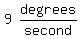matrix%281%2C2%2C9%2Cdegrees%2Fsecond%29