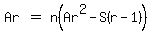 matrix%281%2C3%2C%0D%0AAr%2C%0D%0A%22%22=%22%22%2C%0D%0An%28Ar%5E2-S%28r-1%29%29%29