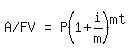matrix%281%2C3%2C+%22A%2FFV%22%2C+%22=%22%2C+P%281+%2B+i%2Fm%29%5Emt%29