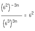 matrix%281%2C3%2C+%286%5E2%29%5E%28-+3n%29%2F%286%5E3%29%5E%283n%29%2C+%22=%22%2C+6%5E2%29
