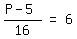 matrix%281%2C3%2C+%28P+-+5%29%2F16%2C+%22=%22%2C+6%29