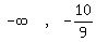 matrix%281%2C3%2C+-+infinity%2C+%22%2C%22%2C+-+10%2F9%29