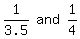 matrix%281%2C3%2C+1%2F3.5%2C+and%2C+1%2F4%29