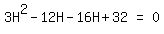 matrix%281%2C3%2C+3H%5E2+-+12H+-+16H+%2B+32%2C+%22=%22%2C+0%29