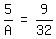matrix%281%2C3%2C+5%2FA%2C+%22=%22%2C+9%2F32%29
