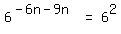 matrix%281%2C3%2C+6%5E%28-+6n+-+9n%29%2C+%22=%22%2C+6%5E2%29